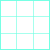 A square is shown. It is comprised of nine smaller squares.