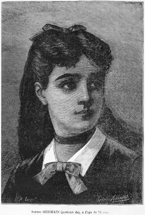 A portrait of Sophie Germain.