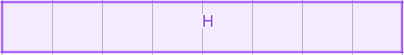 A rectangle labeled "H" that is twice the length of the rectangle labeled "Q"