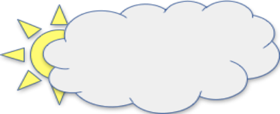 Cloud with sun.