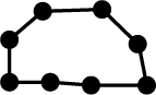 A graph representing an octagon has 8 vertices and 8 edges.