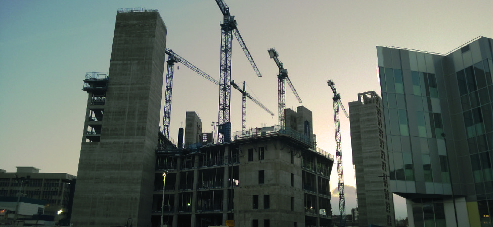 This is an image of a building undergoing construction.