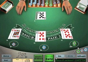 Picture of a Black Jack Table