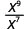 x à la neuvième puissance divisée par x à la septième puissance.