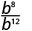 b à la huitième puissance divisée par b à la douzième puissance.