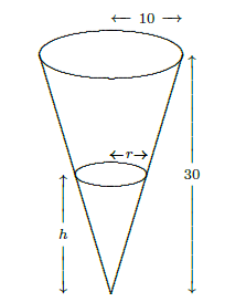 Conical water tank.