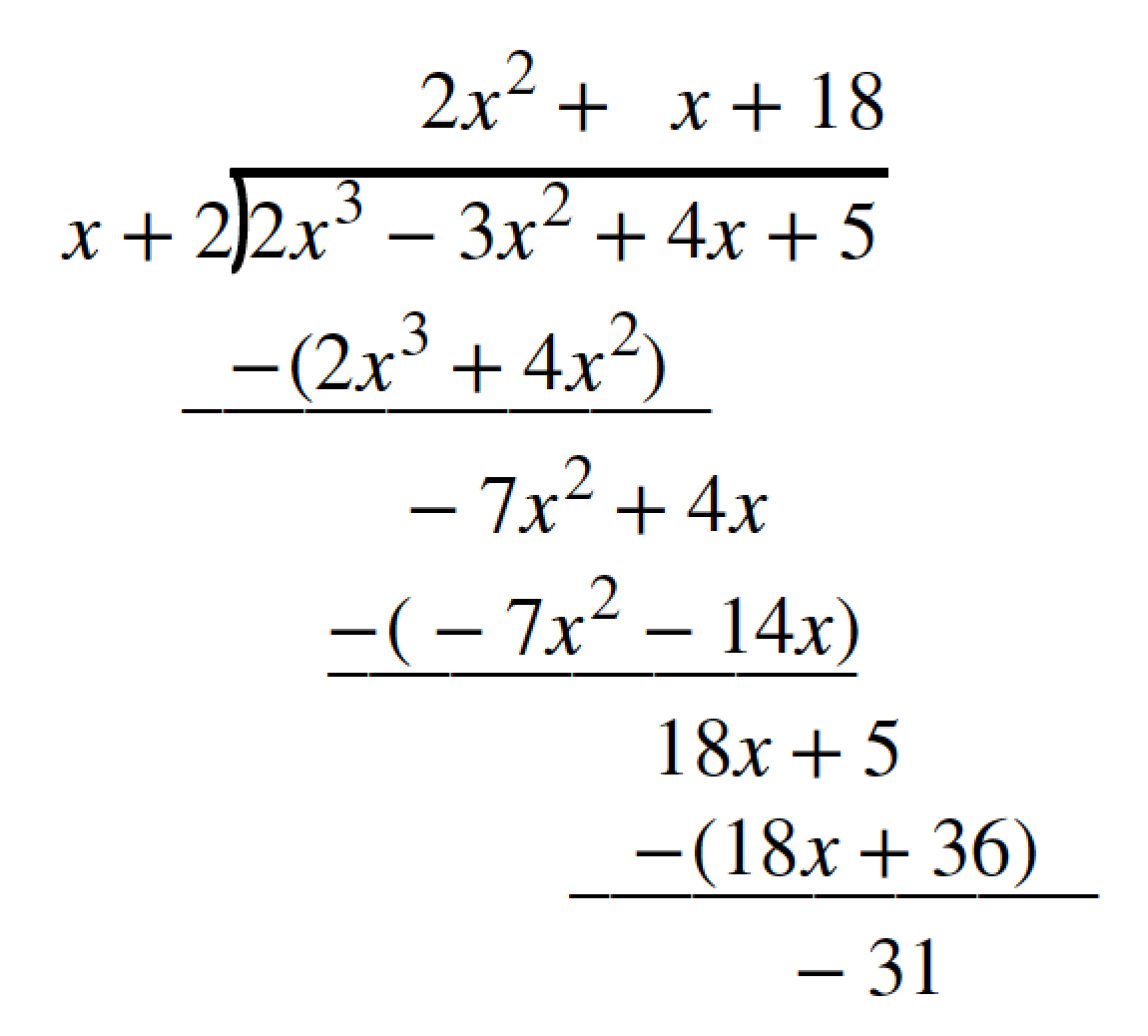 3.5: Dividing Polynomials - Mathematics LibreTexts