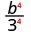 b 到第四次幂除以 3 得出第四次方。