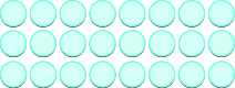 An image of 3 horizontal rows of counters, each row containing 8 counters.