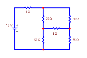 Electrical circuit showing 3 boxes.