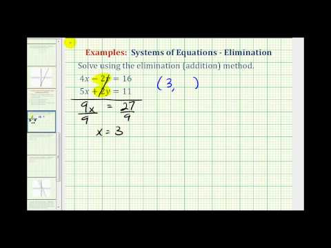 Thumbnail for the embedded element "Ex 1: Solve a System of Equations Using the Elimination Method"