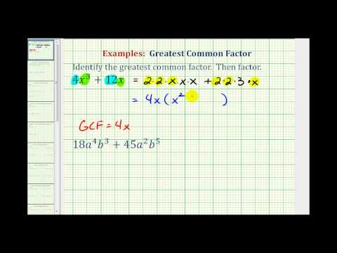 Thumbnail for the embedded element "Ex 1: Identify GCF and Factor a Binomial"