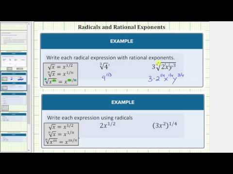 Thumbnail for the embedded element "Write Expressions Using Radicals and Rational Exponents"
