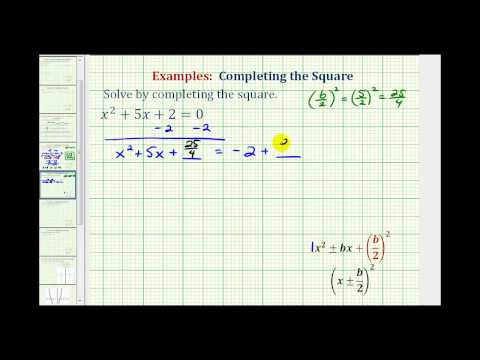 Thumbnail for the embedded element "Ex 2: Completing the Square - Real Irrational Solutions"