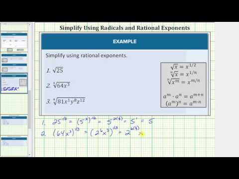 Thumbnail for the embedded element "Simplify Radicals Using Rational Exponents"