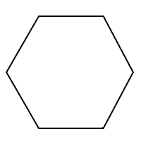 un hexágono regular (6 lados)
