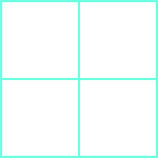 Se muestra un cuadrado compuesto por 4 cuadrados más pequeños.