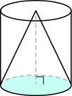 Se muestra una imagen de un cono. Hay un cilindro tirado a su alrededor.