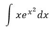 Integral of x e to the x squared dx