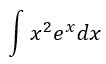 Integral of x^2 e^x dx