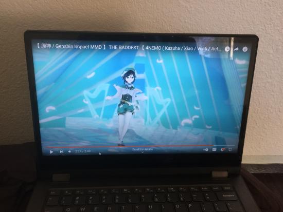 computer generated dancer on the screen