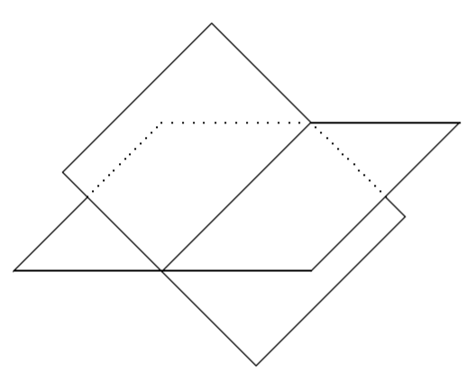 Two intersecting planes
